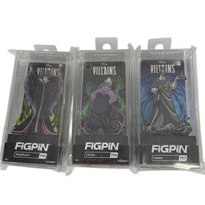 FiGPiN Disney Villains Lot #754 Ursula #756 MALEFICENT #757 Hades NEW